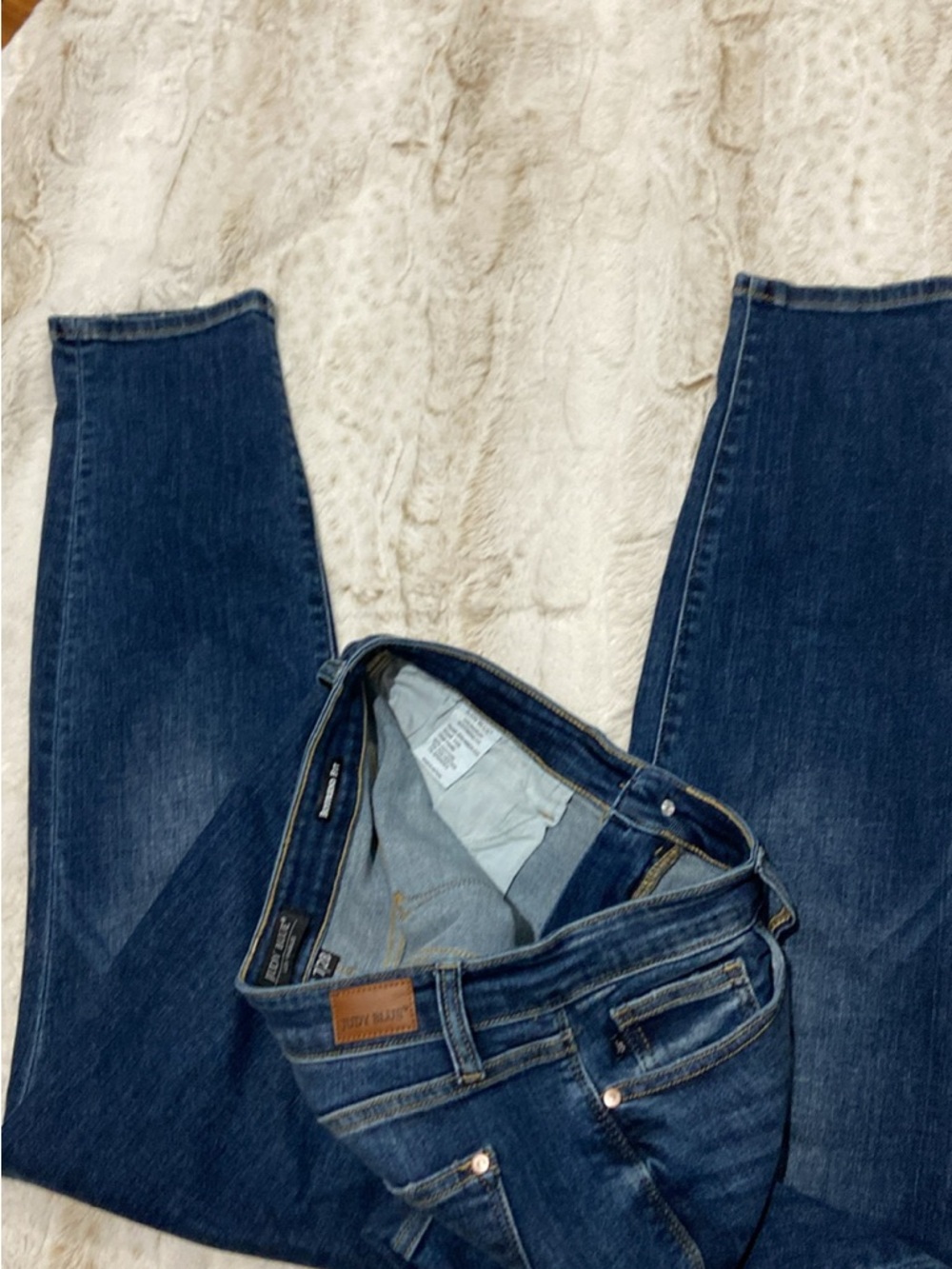 Judy Blue Boyfriend Fit Dark Indigo Skinny Jeans - Picture 7 of 8